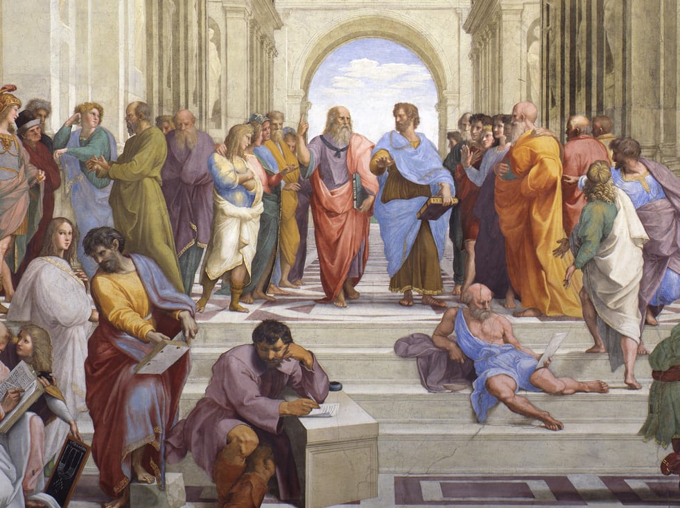Raphael’s 1511 masterpiece, showing key figures from Ancient Greek Philosophy in conversation