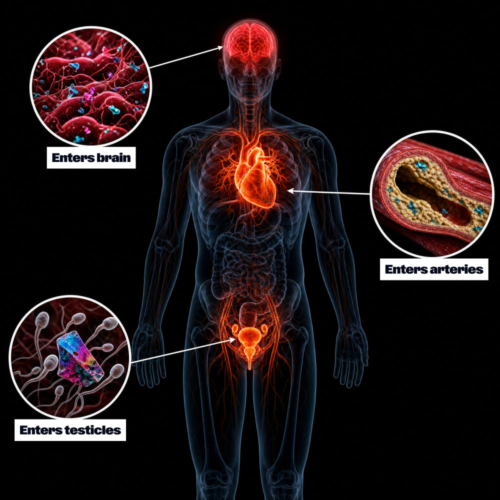 Where microplastics turn up in the body: the brain, the arteries, and the testicles