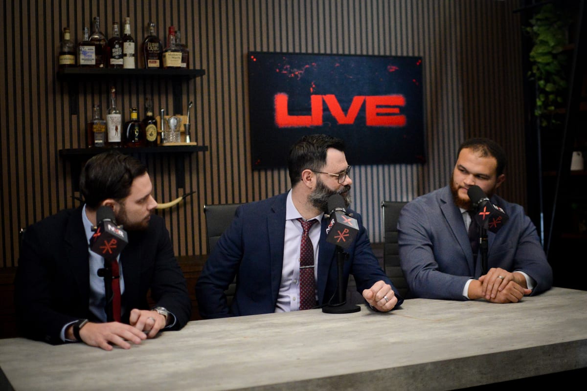 Joel Webbon recording with his co-hosts at NXR Studios