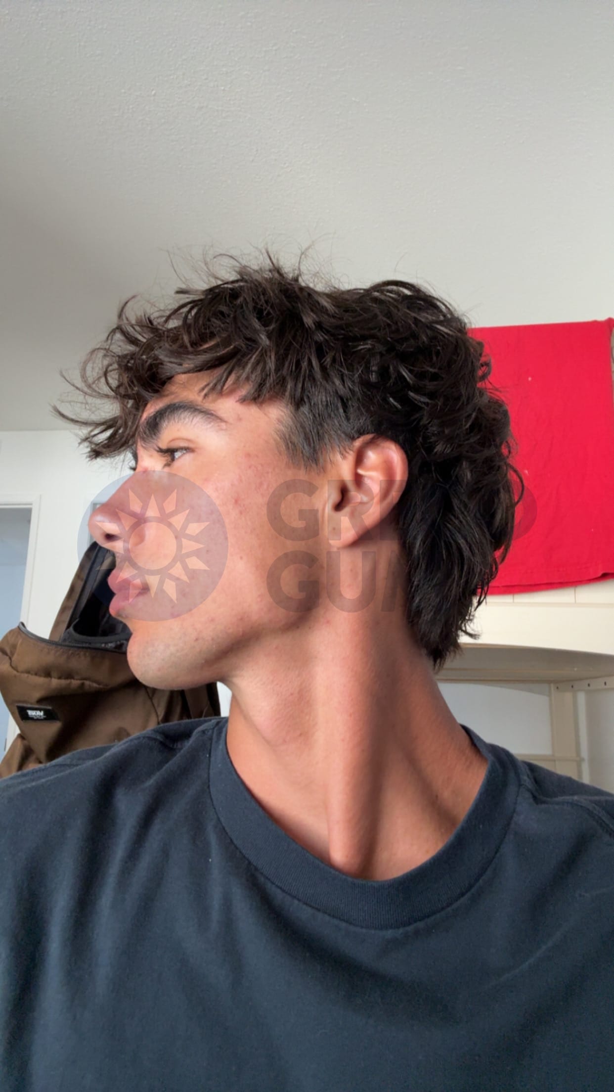 The same man's jaw after training