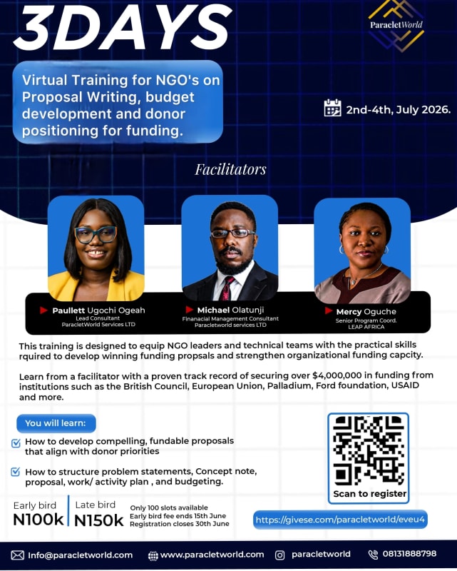 NGO Proposal Writing Masterclass Virtual (Public)