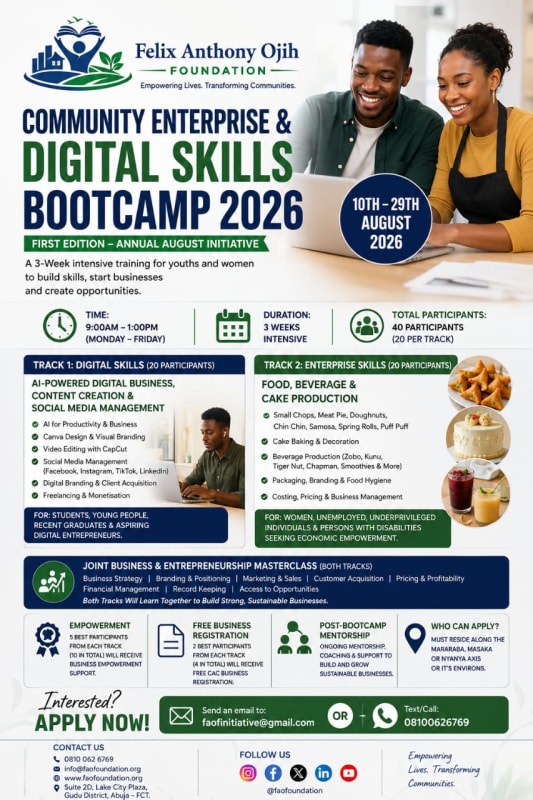 FAOF Community Enterprise & Digital Skills 2026