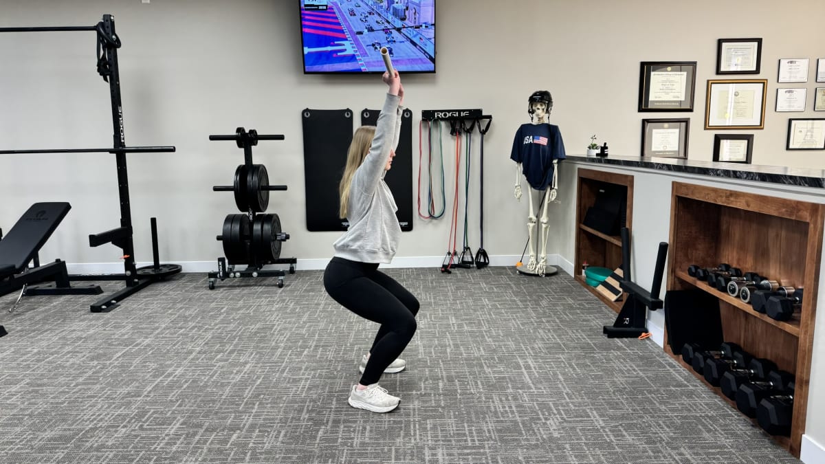 Athlete training and mobility work at InMotion Chiropractic
