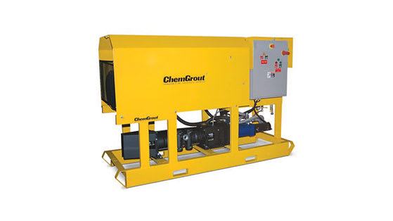 chemgrout-01 Yellow ChemGrout concrete grout pump equipment in West Virginia.