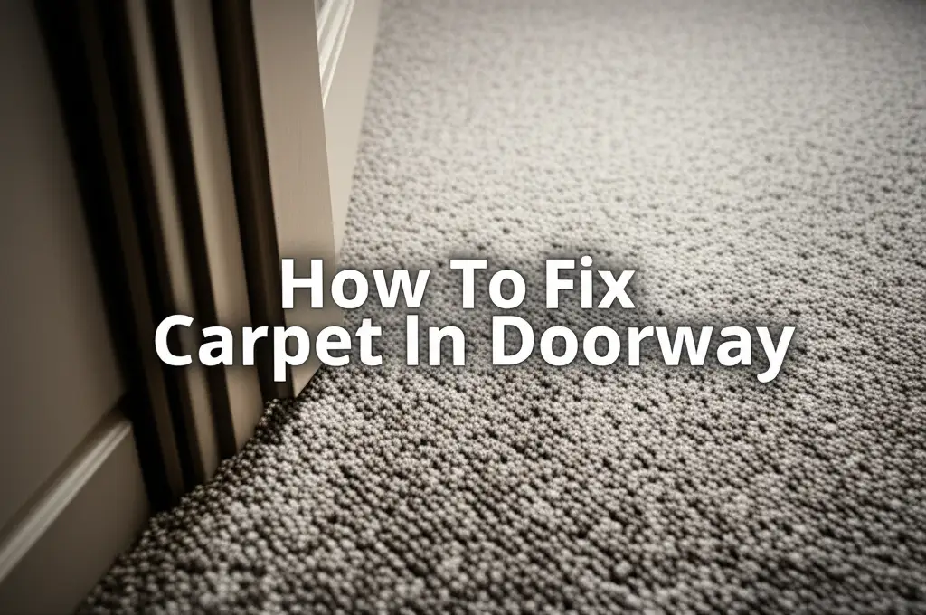How To Fix Carpet In Doorway