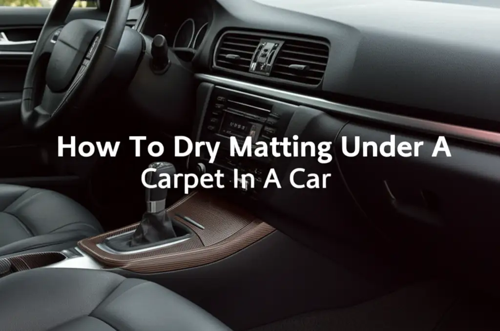 Learn how to dry matting under your car carpet effectively. Discover step-by-step methods to remove moisture, prevent mold, and eliminate odors from your vehicle's interior.