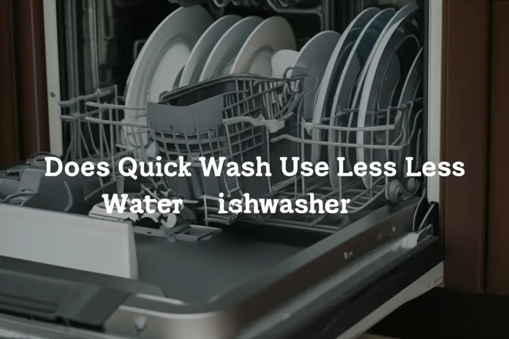 Does Quick Wash Use Less Water Dishwasher
