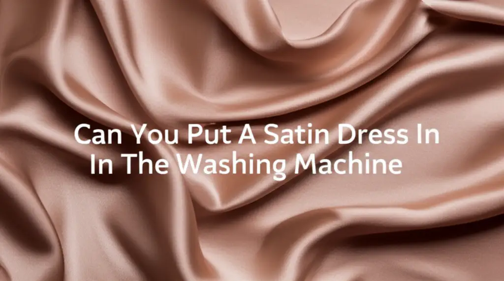 Can You Put A Satin Dress In The Washing Machine
