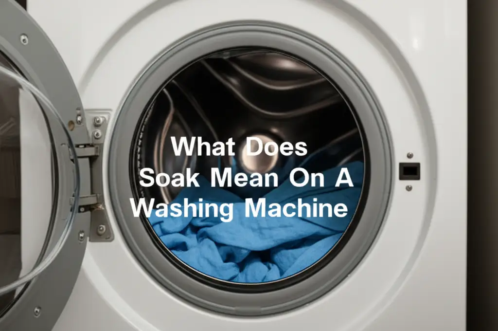 What Does Soak Mean On A Washing Machine