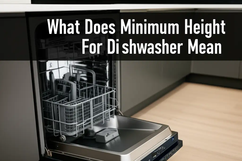 Understand the minimum height for dishwasher installation and why it matters for proper fit and function in your kitchen.