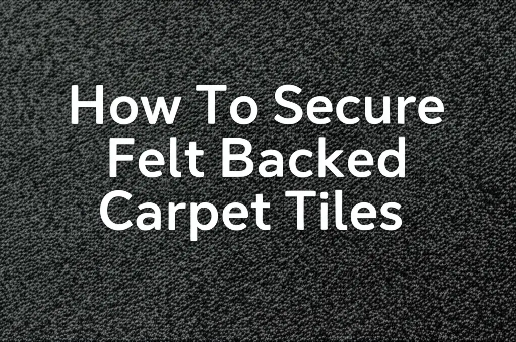 How To Secure Felt Backed Carpet Tiles