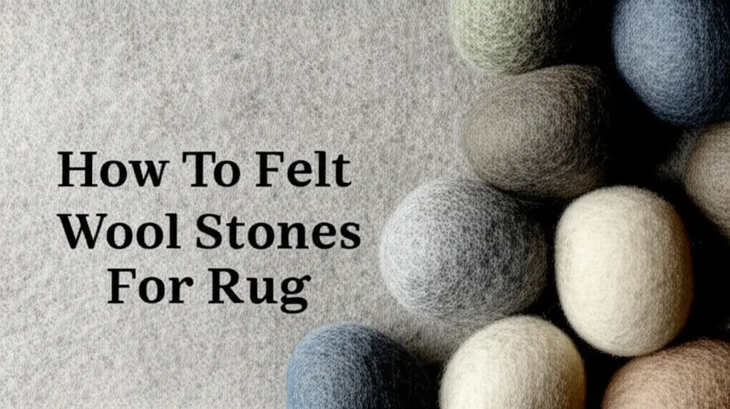 How To Felt Wool Stones For Rug
