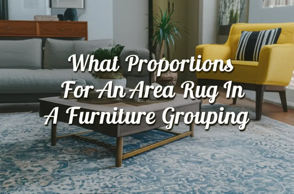 What Proportions For An Area Rug In A Furniture Grouping