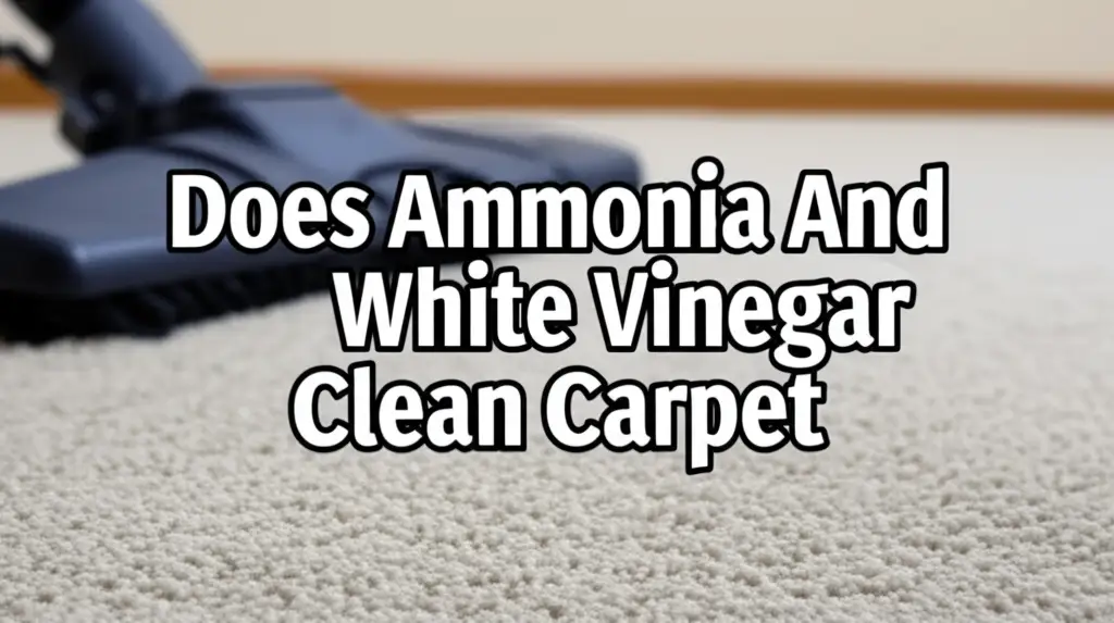Does Ammonia And White Vinegar Clean Carpet