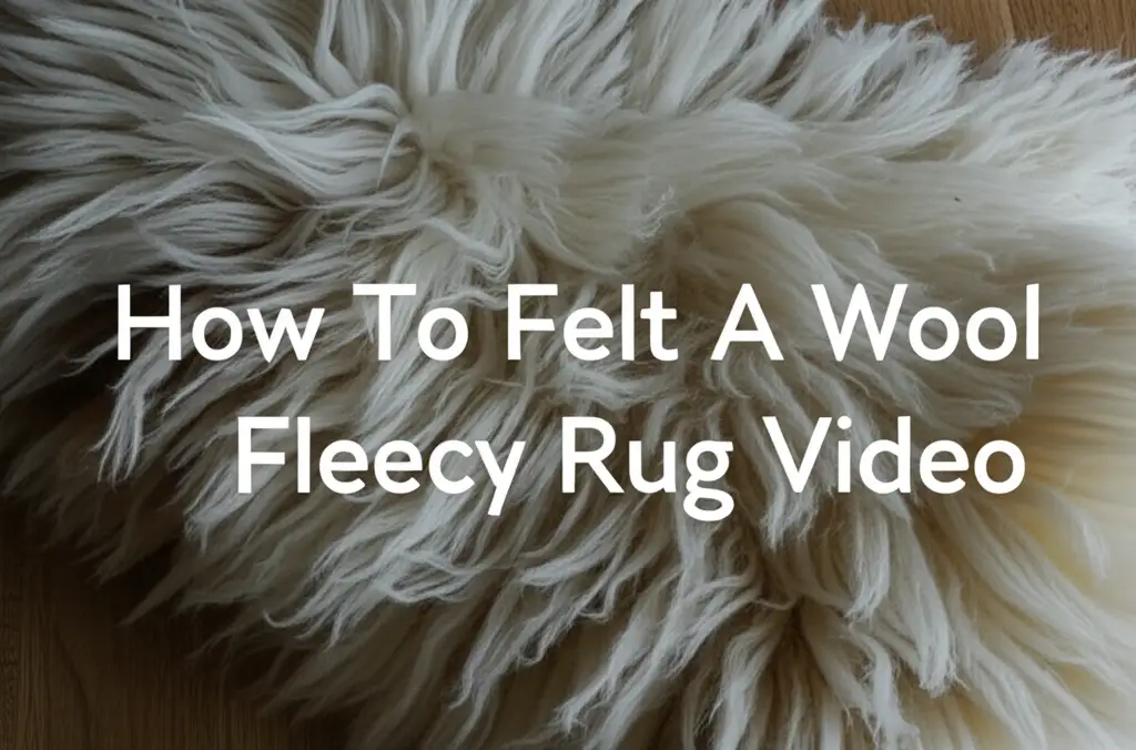 How To Felt A Wool Fleecy Rug Video