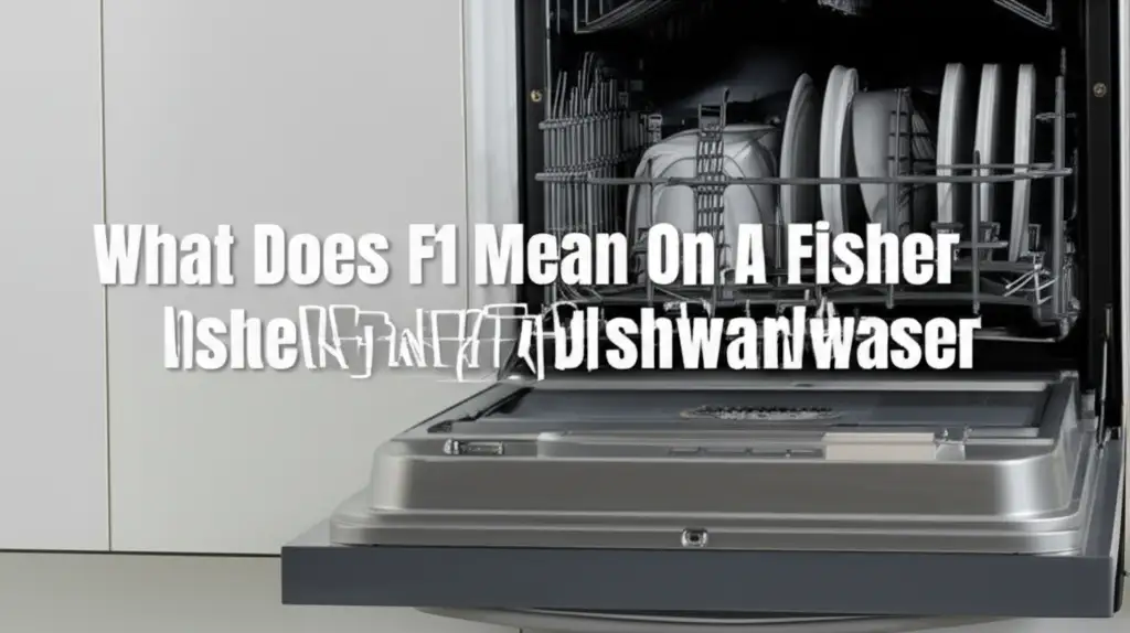 What Does F1 Mean On A Fisher And Paykel Dishwasher