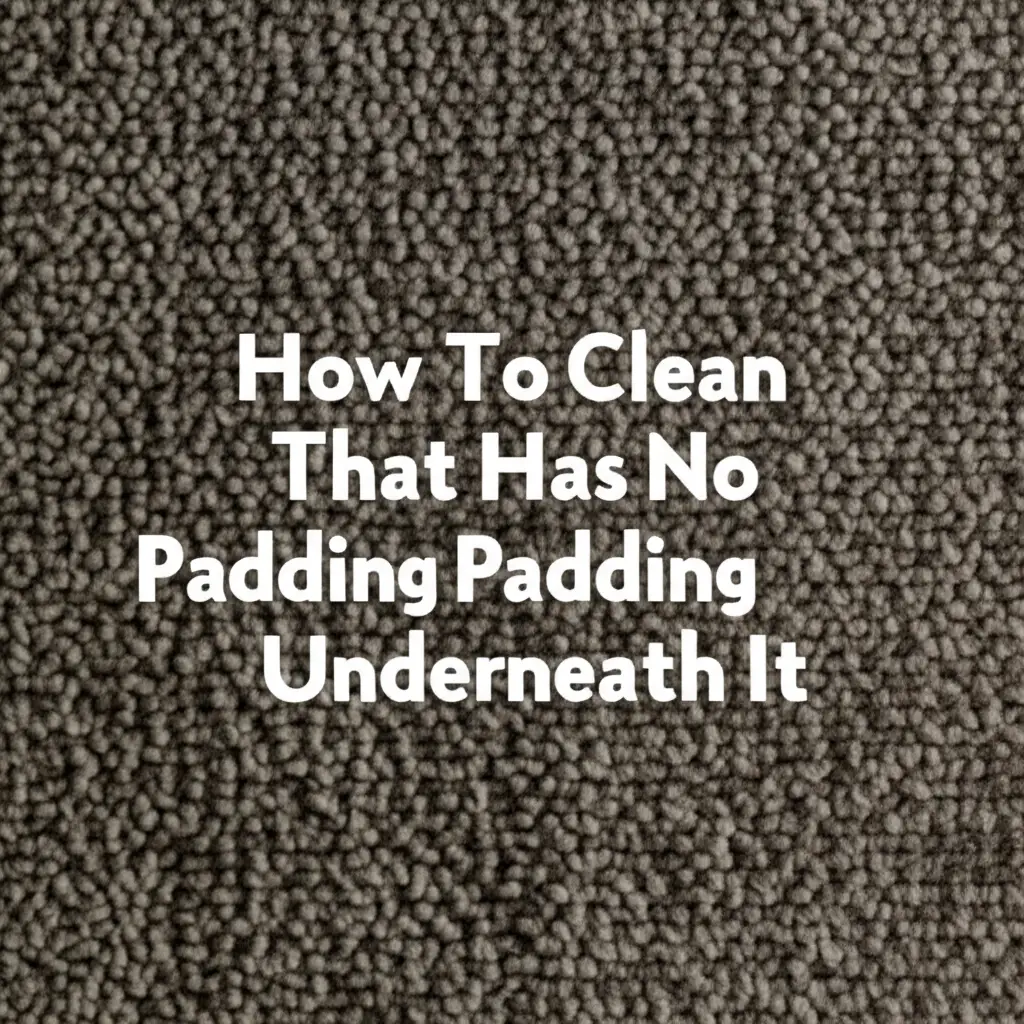 How To Clean Carpet That Has No Padding Underneath It