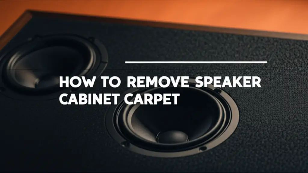 How To Remove Speaker Cabinet Carpet