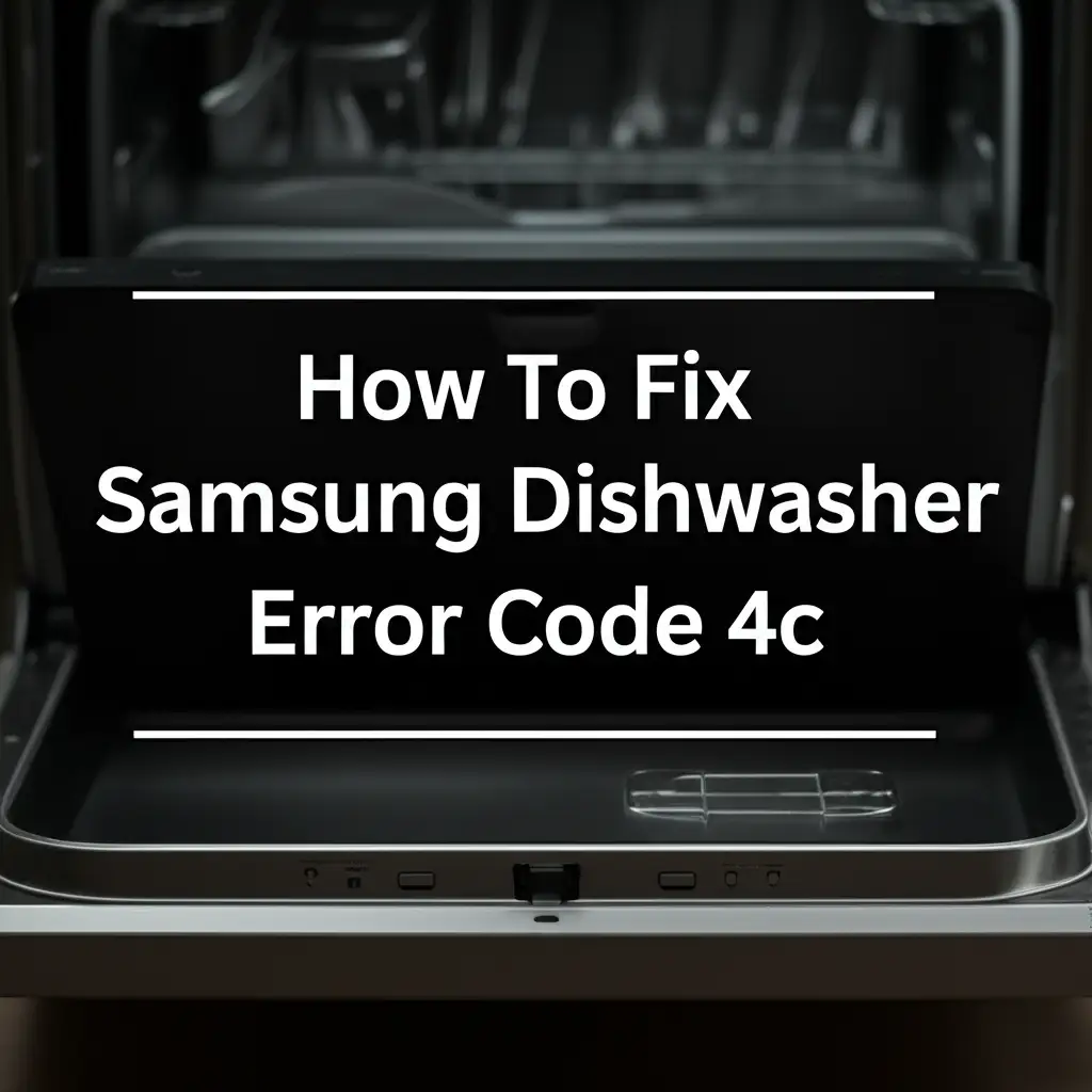How To Fix Samsung Dishwasher Error Code 4c