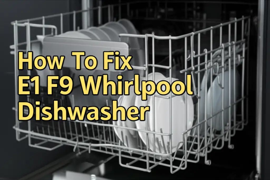 How To Fix E1 F9 Whirlpool Dishwasher