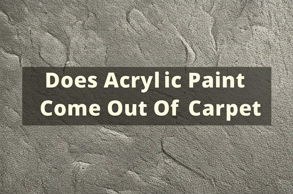 Does Acrylic Paint Come Out Of Carpet