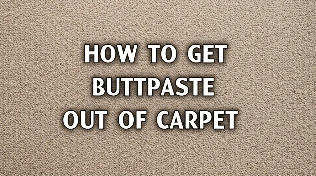 How To Get Buttpaste Out Of Carpet