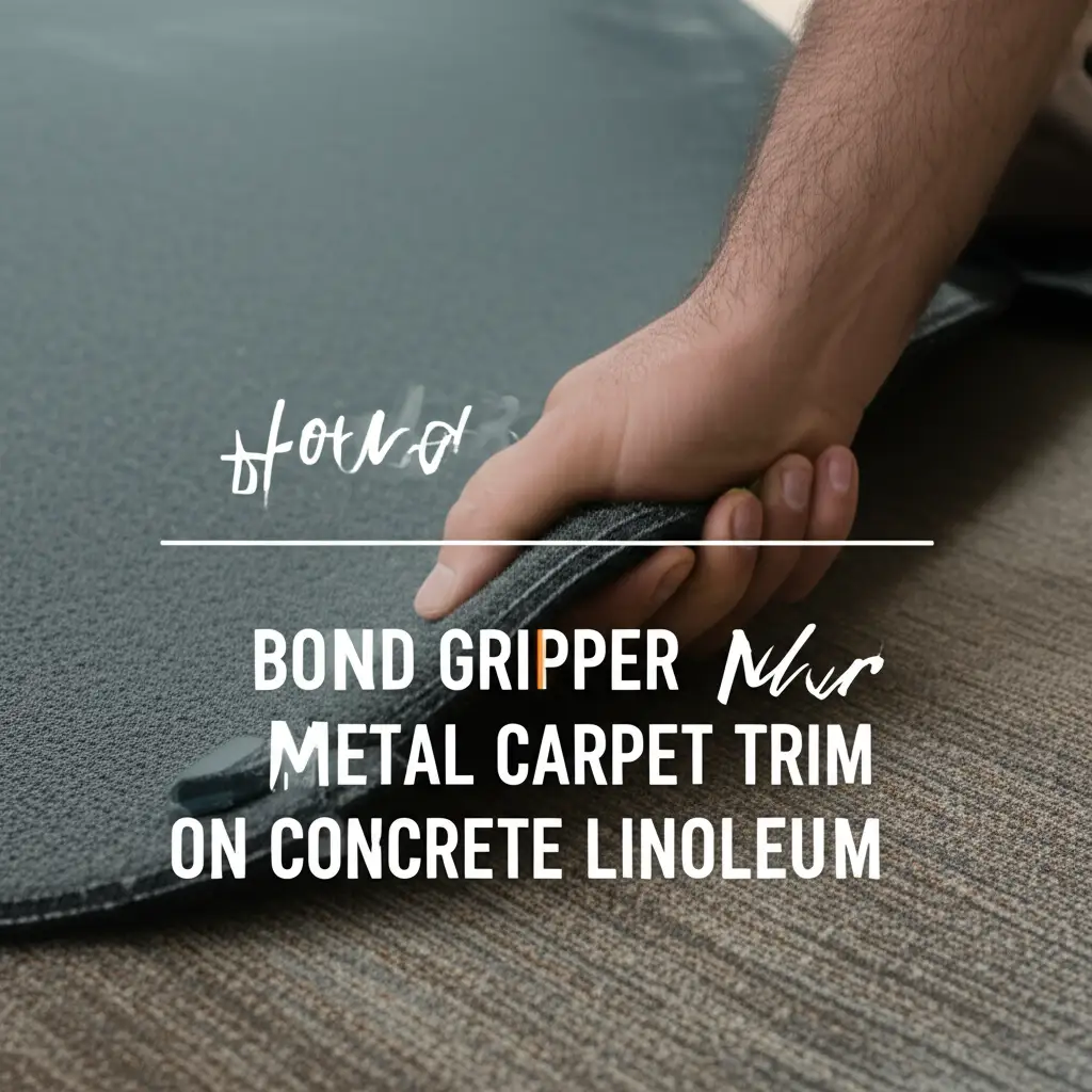 How To Bond Gripper Metal Carpet Trim On Concrete Linoleum