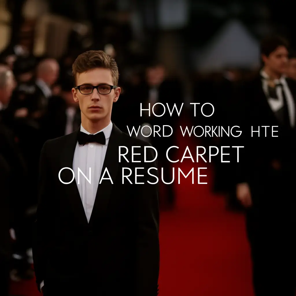 How To Word Working Hte Red Carpet On A Resume