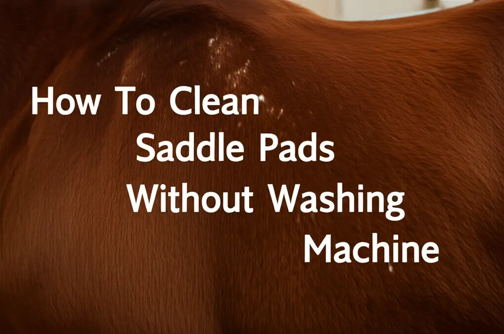 How To Clean Saddle Pads Without Washing Machine