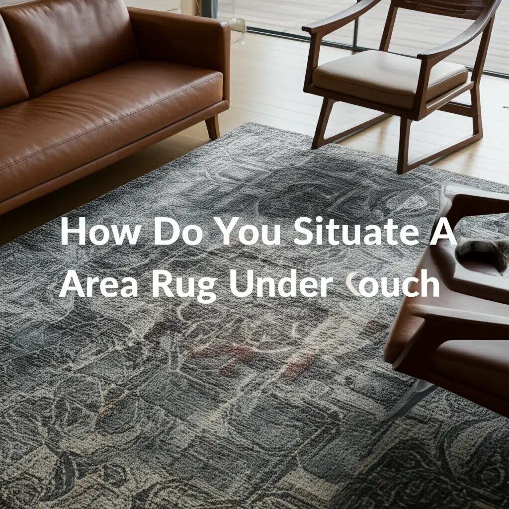 How Do You Situate A Area Rug Under Couch