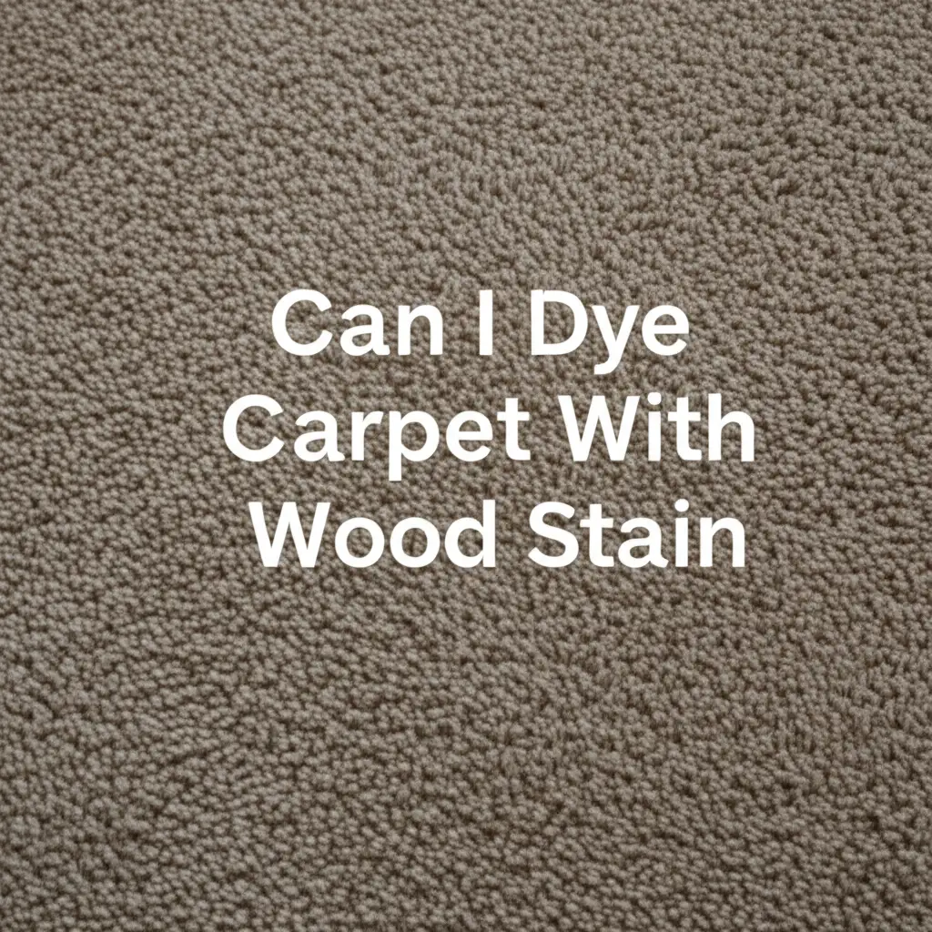 Can I Dye Carpet With Wood Stain