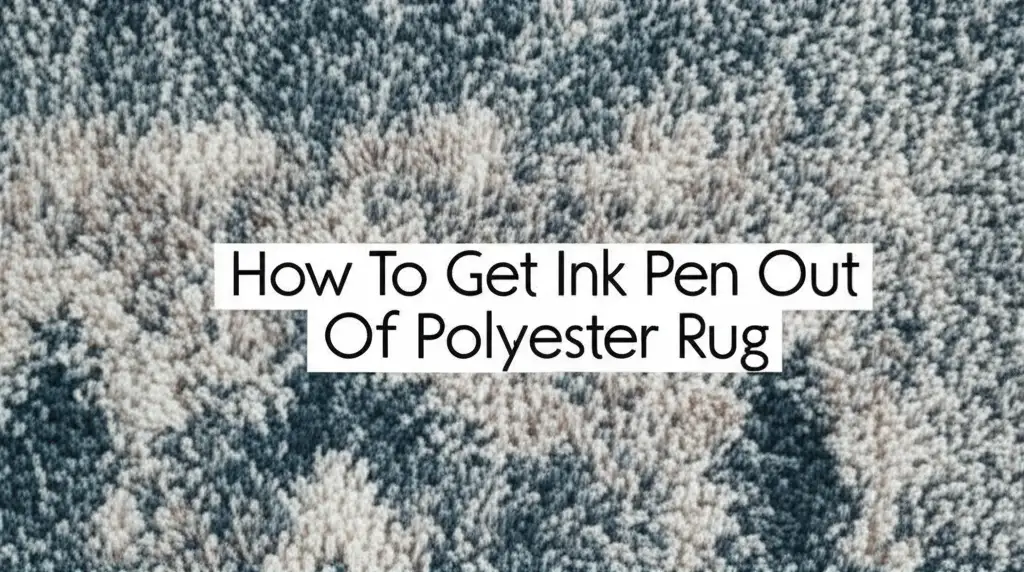 How To Get Ink Pen Out Of Polyester Rug