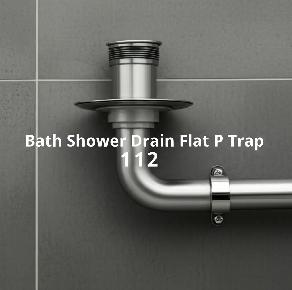 Bath Shower Drain Flat P Trap 1 12