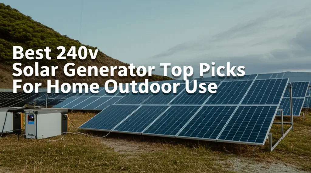 Best 240v Solar Generator Top Picks For Home Outdoor Use
