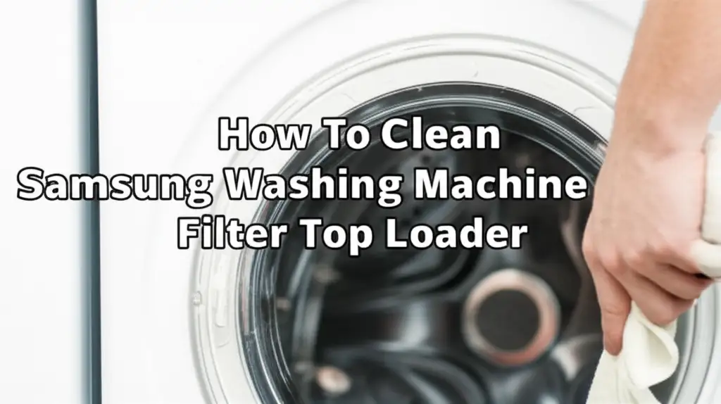 How To Clean Samsung Washing Machine Filter Top Loader