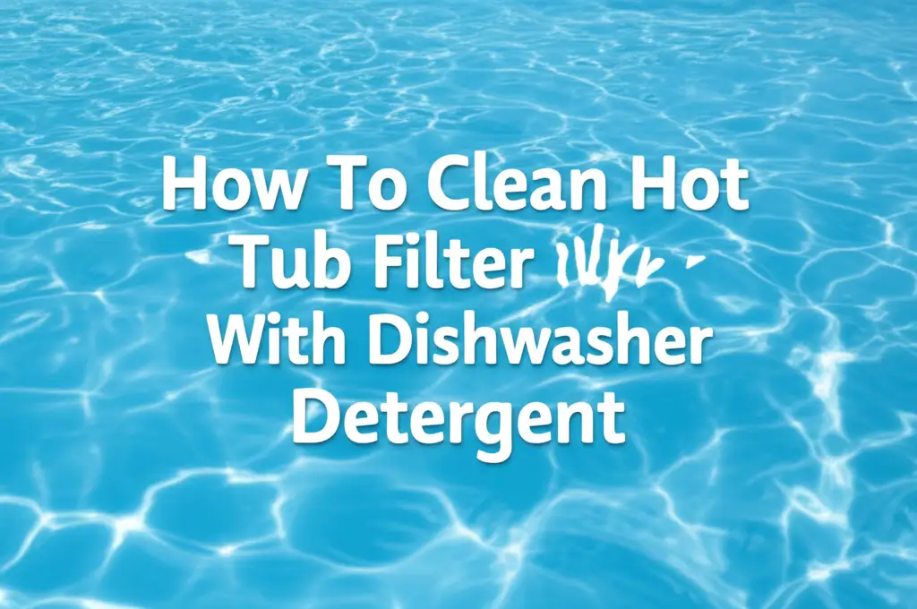 How To Clean Hot Tub Filter With Dishwasher Detergent