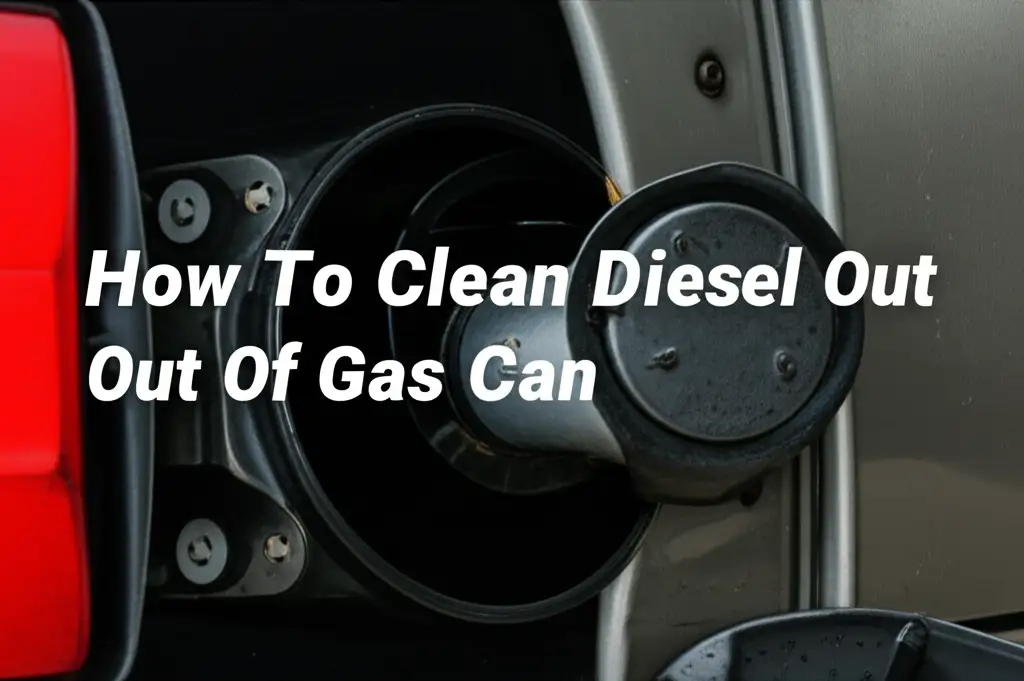 How To Clean Diesel Out Of Gas Can