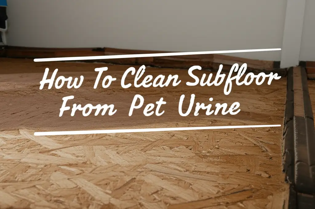 How To Clean Subfloor From Pet Urine