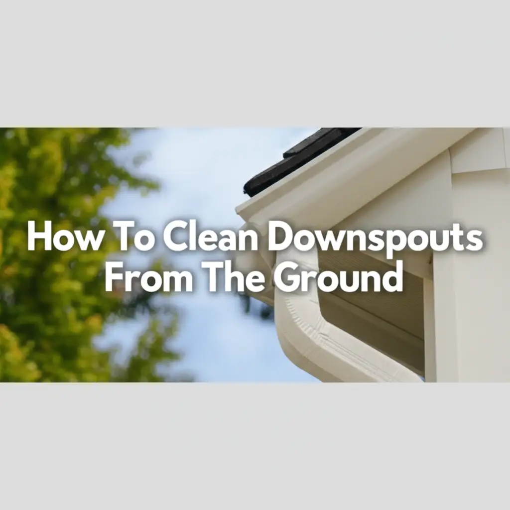 How To Clean Downspouts From The Ground
