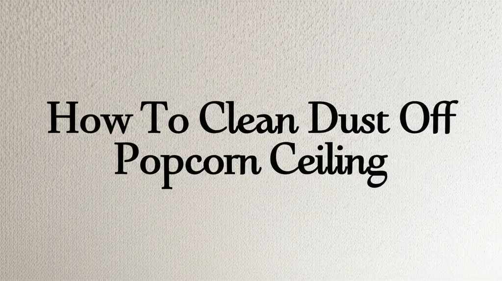 How To Clean Dust Off Popcorn Ceiling