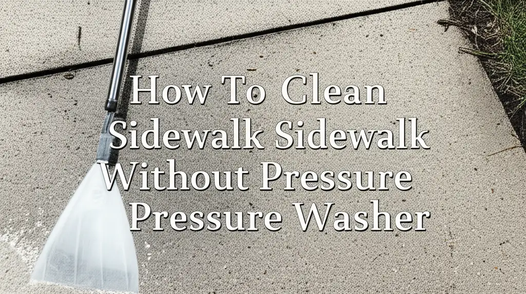 How To Clean Sidewalk Without Pressure Washer