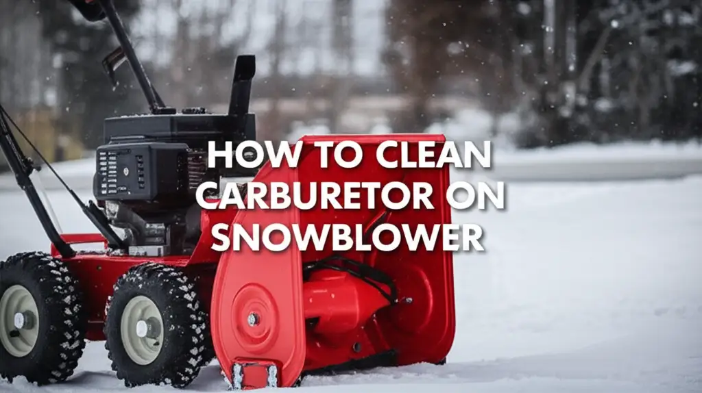 How To Clean Carburetor On Snowblower