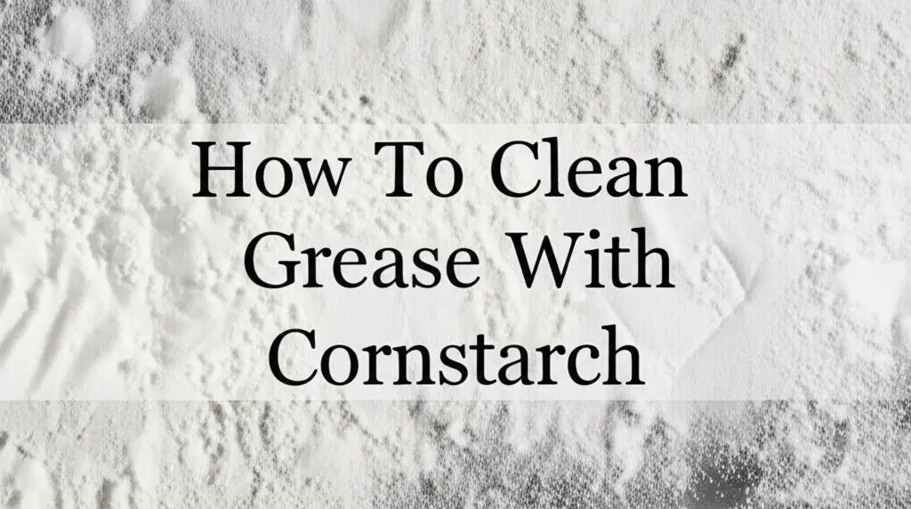 How To Clean Grease With Cornstarch