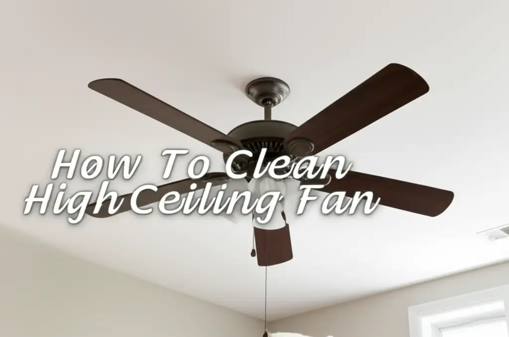Learn how to clean high ceiling fans safely and effectively. Discover methods for dusting without a ladder and using extendable tools.