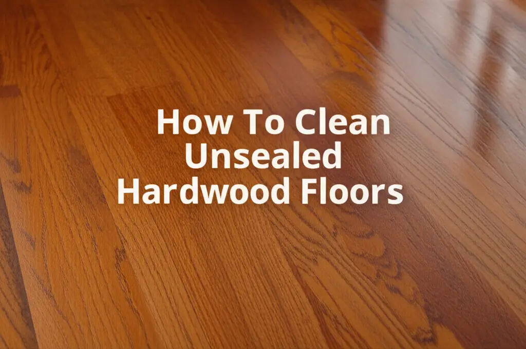 How To Clean Unsealed Hardwood Floors