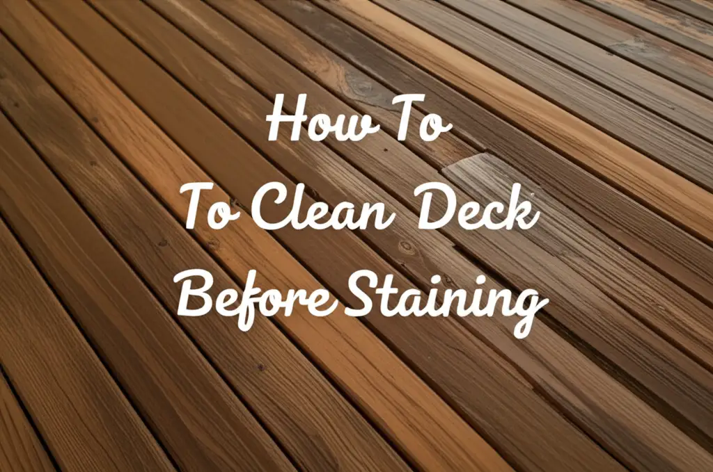 How To Clean Deck Before Staining