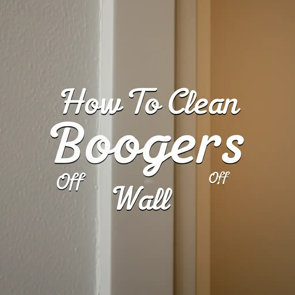 How To Clean Boogers Off Wall