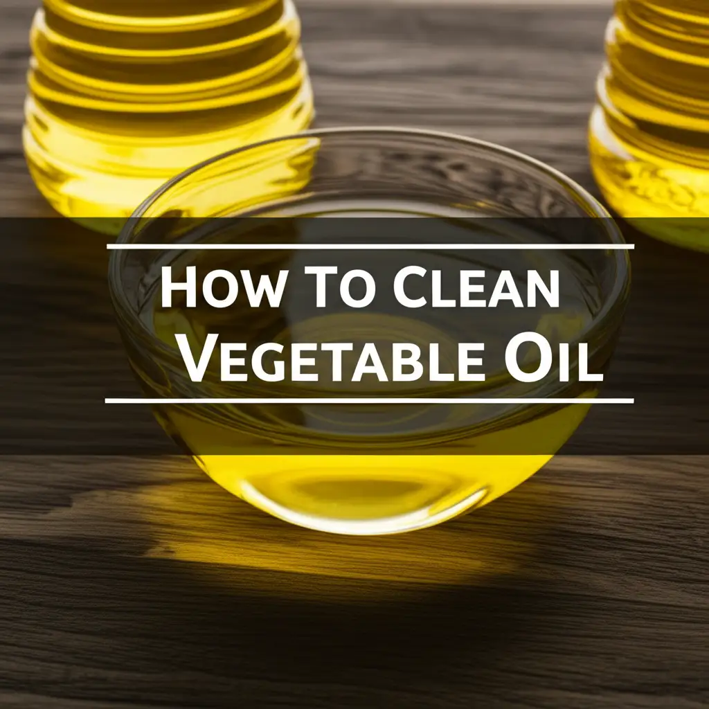 How To Clean Vegetable Oil