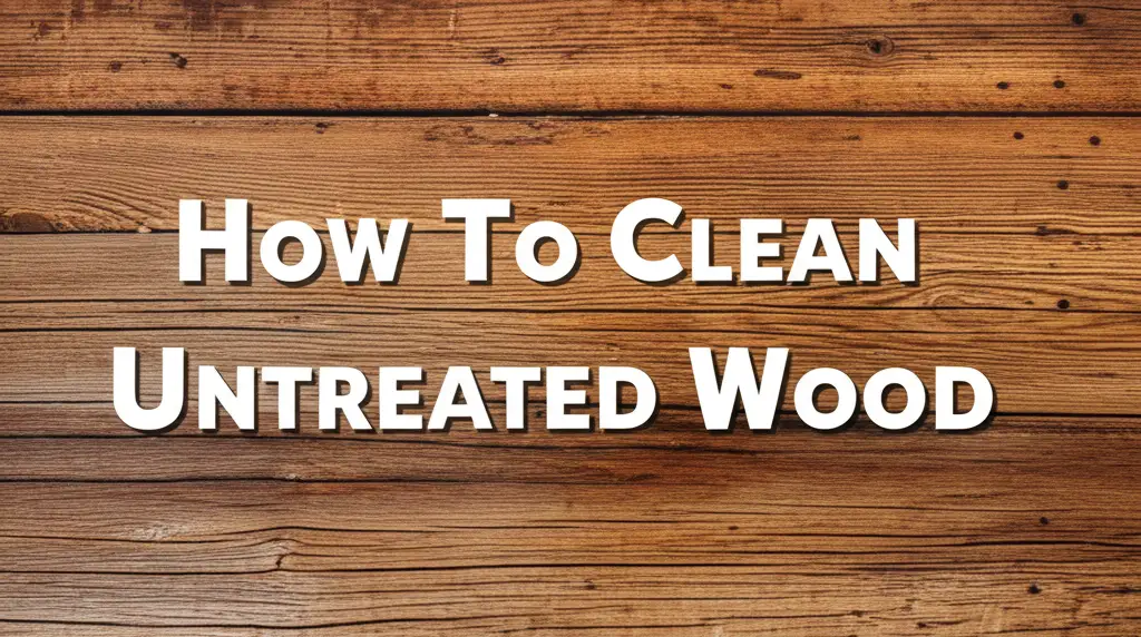How To Clean Untreated Wood