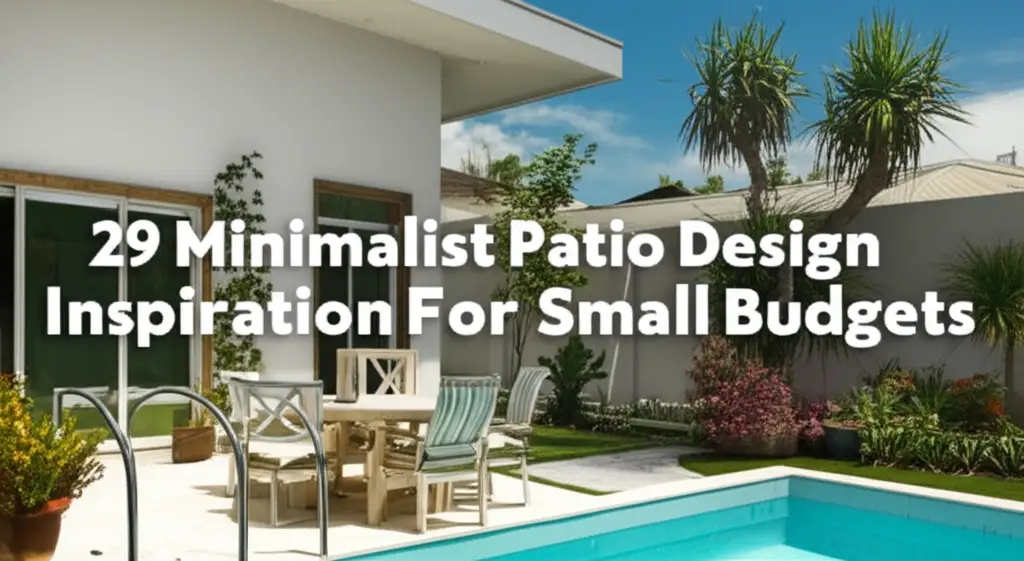 29 Minimalist Patio Design Inspiration For Small Budgets